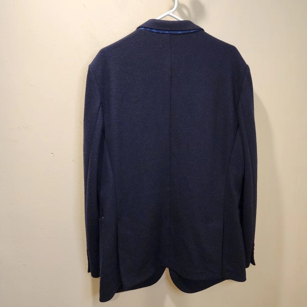 ENZO by Enzo Tocare Italy Elegant Navy Men's Blazer Size 44
